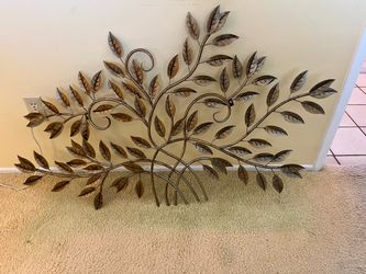 Large Metal Leaf Branch Wall Art