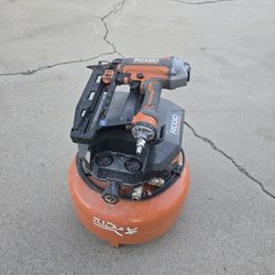 Ridgid Compressor & Nail Gun 