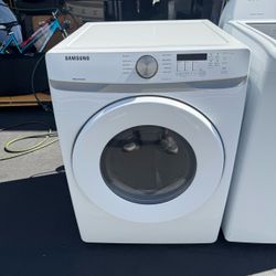 Samsung - 7.5 Cu. Ft. Stackable Gas Dryer with Sensor Dry - White Excellent Condition