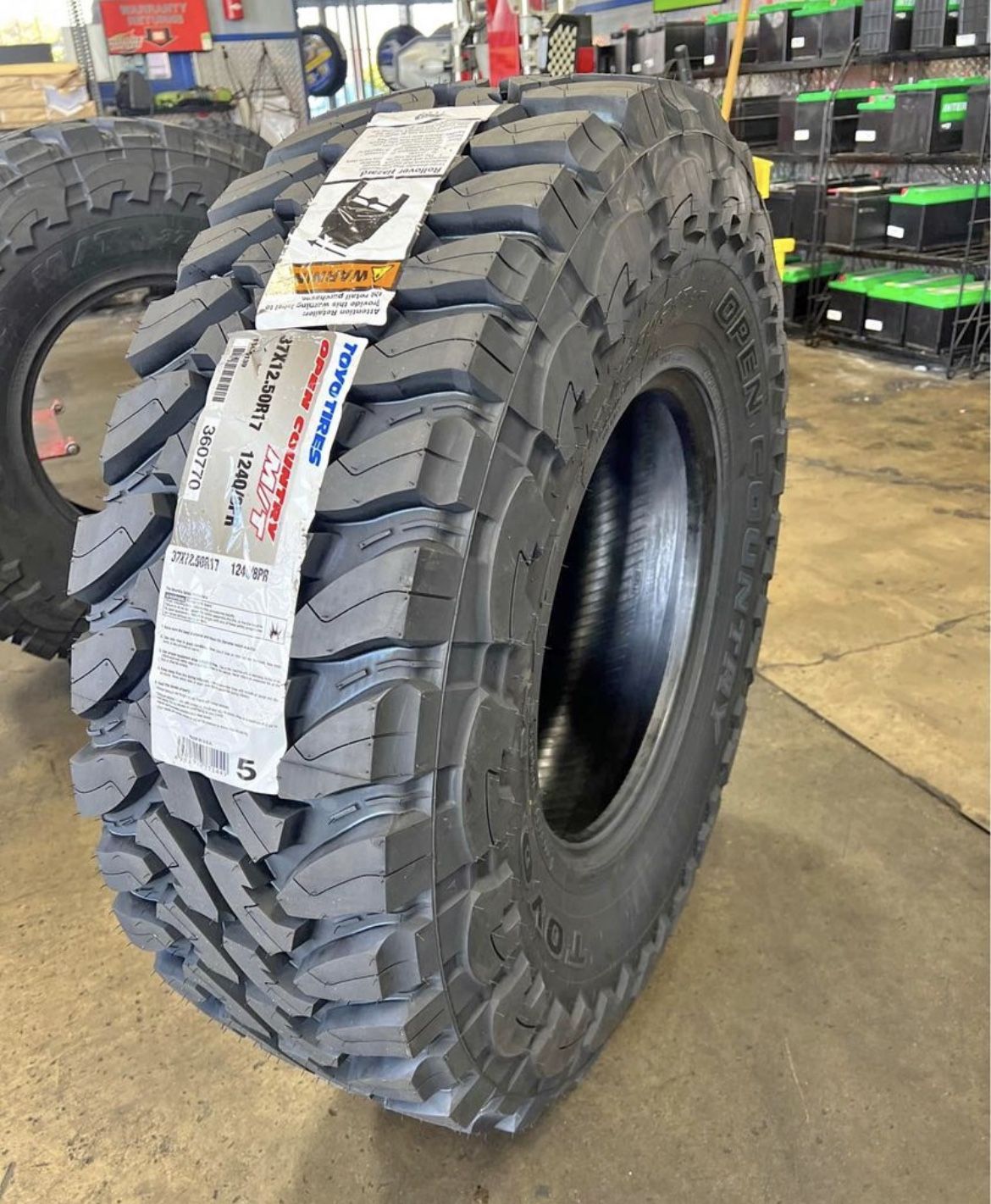 37x12 50r17 toyo open country mt 385 each special deal for sale in