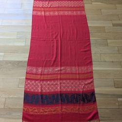 100% Silk Hand-Woven Stunning Red Throw Blanket Shawl Wrap. XLarge 72"x26". Elegant Tassels. India Handicrafts! Fair Trade.

Must owns!!