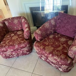 Red Swivel Chairs