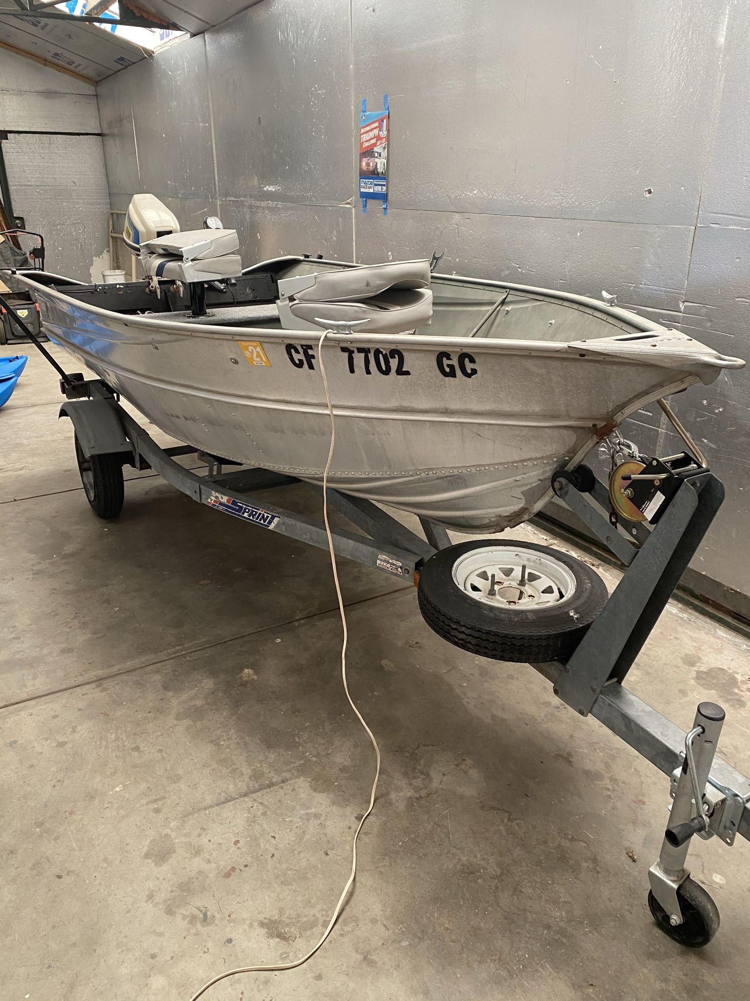 Valco Aluminum Boat With Trailer 