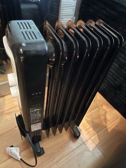 Black Oil-Filled Electric Radiator Heater