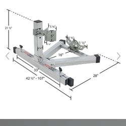 Motorcycle Wheel Chock. No Drill. Black Widow 