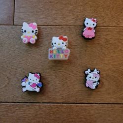 Lot Of 5 Hello Kitty Shoe Charms 