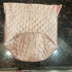 Quilted Satin Drawstring Bag/ Large Size 