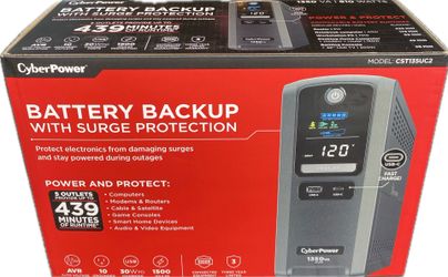 CyberPower Model CST135UC2 /1350VA/810Watts Simulated Sine Wave UPS Battery Backup with Surge Protection Item: 1637789