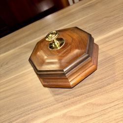 Walnut/Brass Jewelry/keepsake