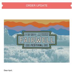 Fairwell Festival - 4 Sunday Wristbands Available