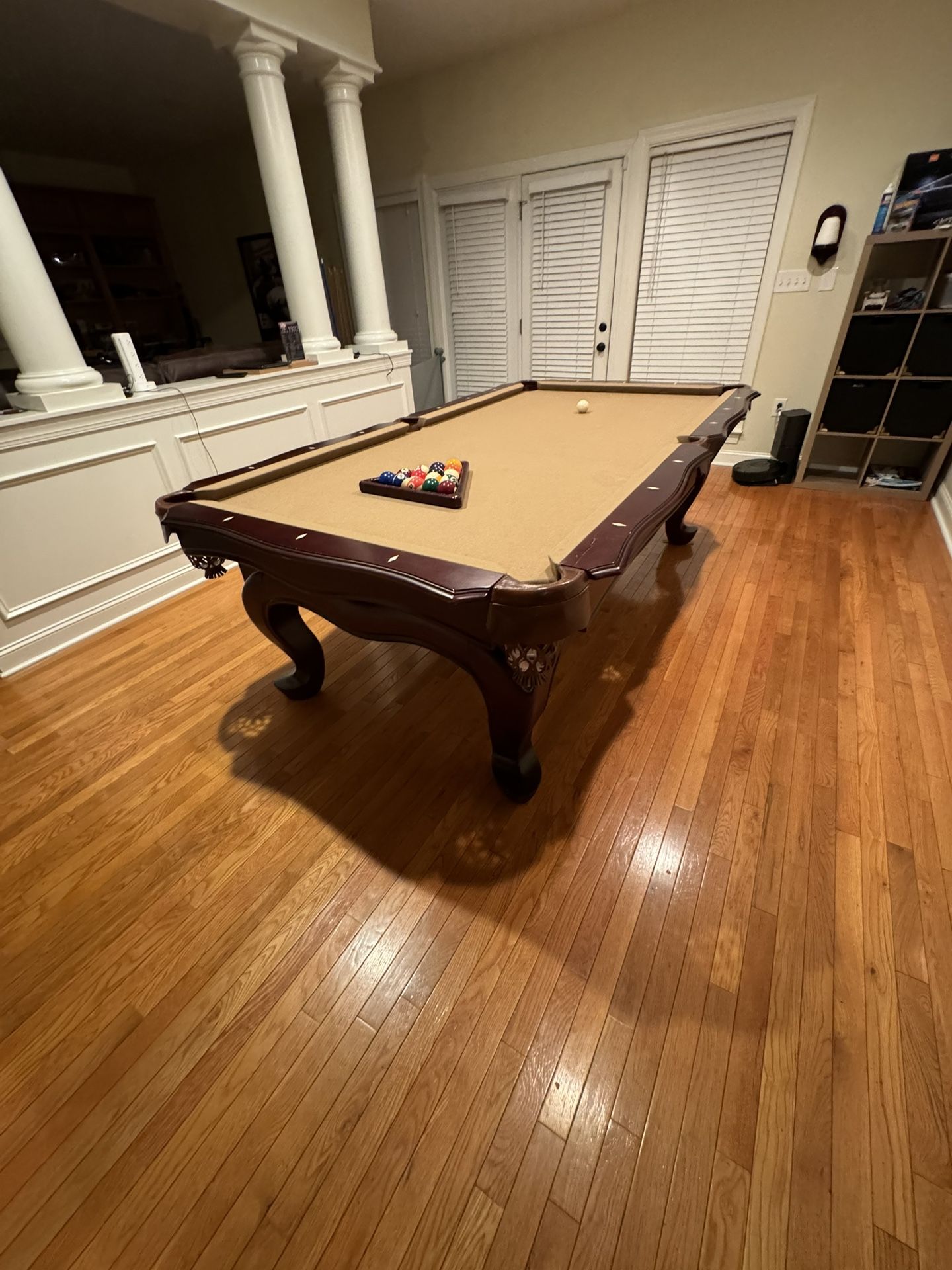 4’x8’ Dark Wood Slate Pool Table 