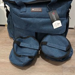 LOTS OF DOG OUTFITS, Modoker DOGGY TRAVEL BAG, COLLAPSIBLE, DISHES, TOO MUCH TO LIST!