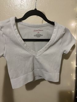 White V Neck Top