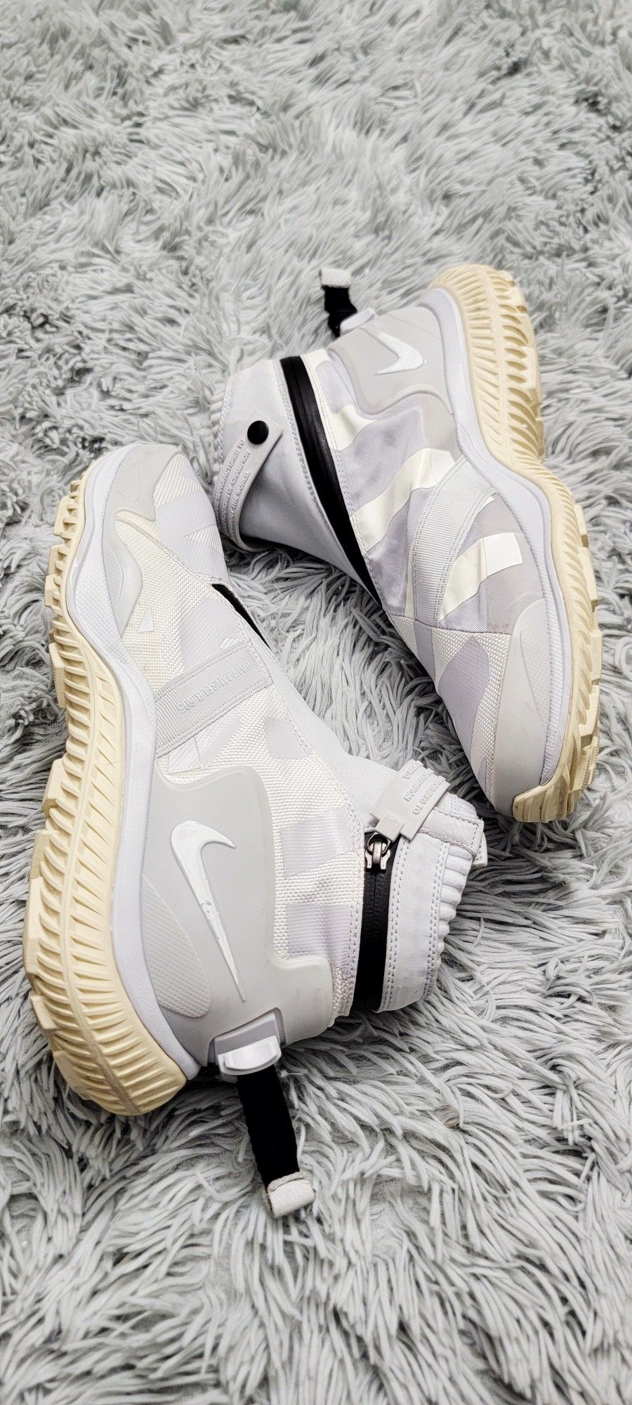 Size 10.5 Mens Nike Nike lab Gyakusou Gaiter Boot White Pure Platinum AA0530 100.