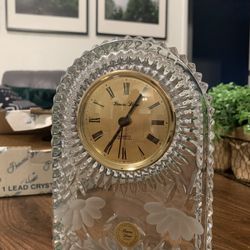 Princess House Lead Crystal Clock 