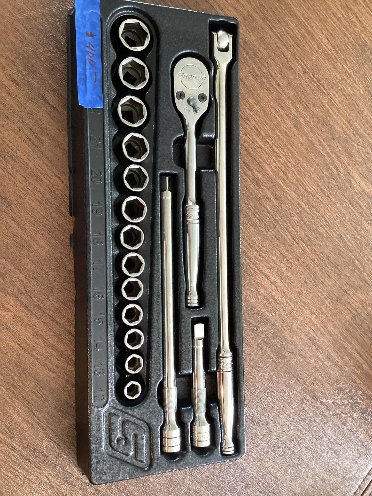 Snap On 17 Pc 1/2” Drive 6-point Metric General Service Socket Set