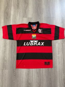 Vintage GRAIL 1999 Umbro CR Flamengo Home #10 Petrobras Lubrax Soccer Jersey XL