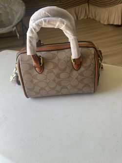 New Coach Monogram Handbag and Wallet Set