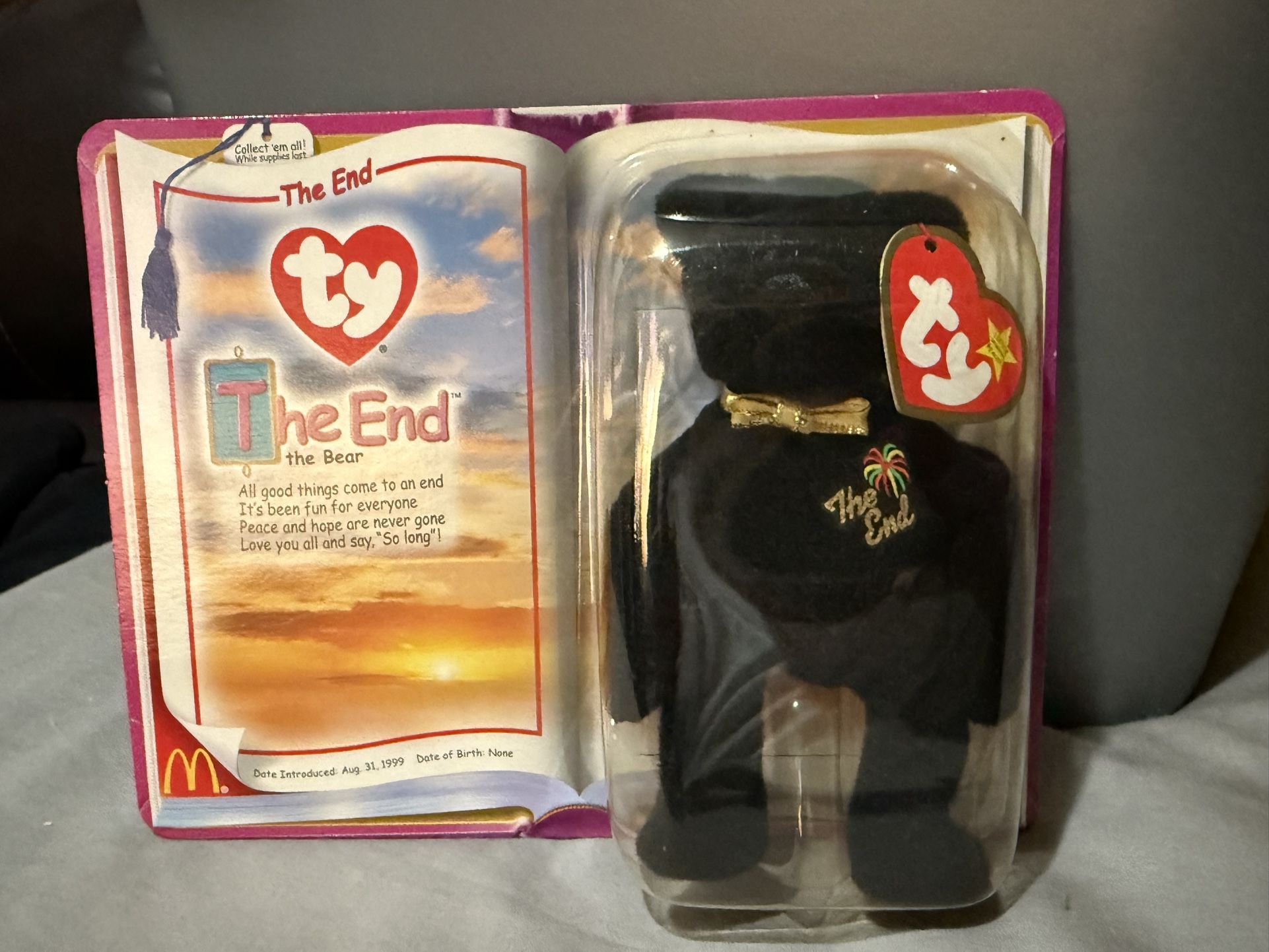 1999 Ty Beanie Baby The End Bear – McDonald’s Exclusive Rare Collectible