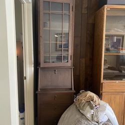 Antique Tall Cabinet With Hatch