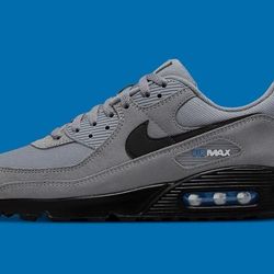Nike Air Max 90 (Size 9)- Smoke Grey / Black - Light Photo Blue
