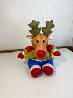 Vintage Reindeer Parachute plush- Rudolph 9”