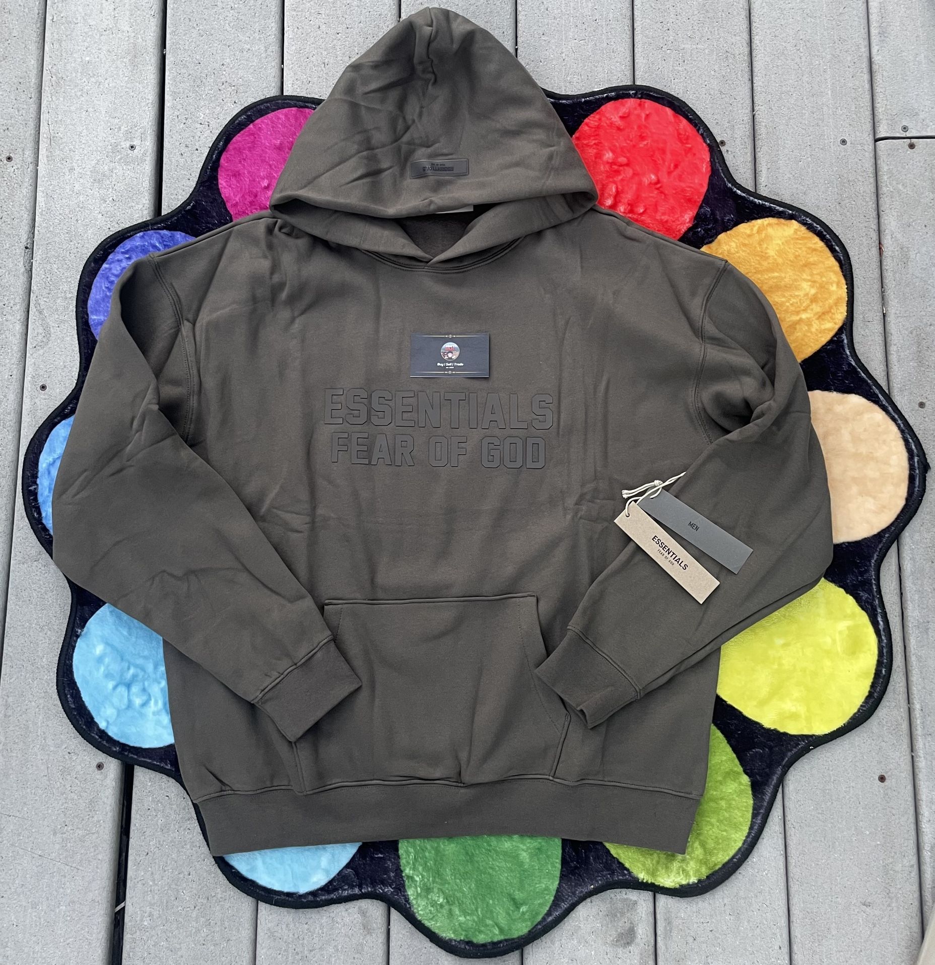 Essentials Off Black Hoodie