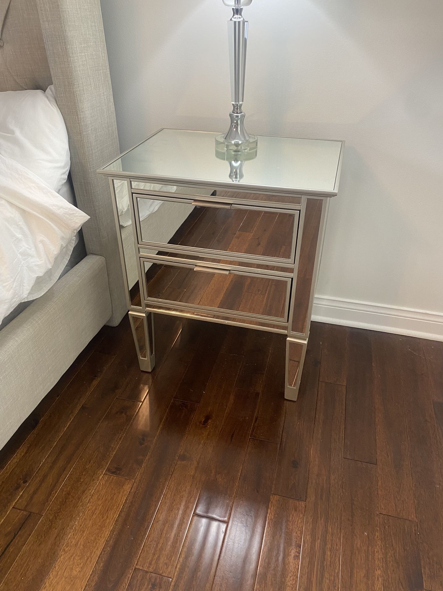 Pottery Barn Mirrored Nightstand