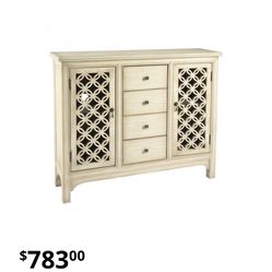 2 Door 4 Drawer Antique Console Table