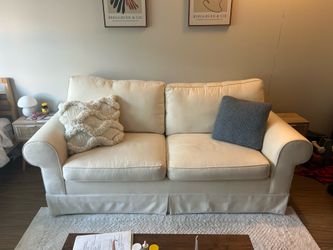 Cream canvas couch
