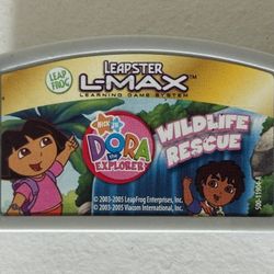 Leapster Multimedia Learning System L Max Nick Junior Dora The Explorer Wildlife Rescue Video Game Cartridge