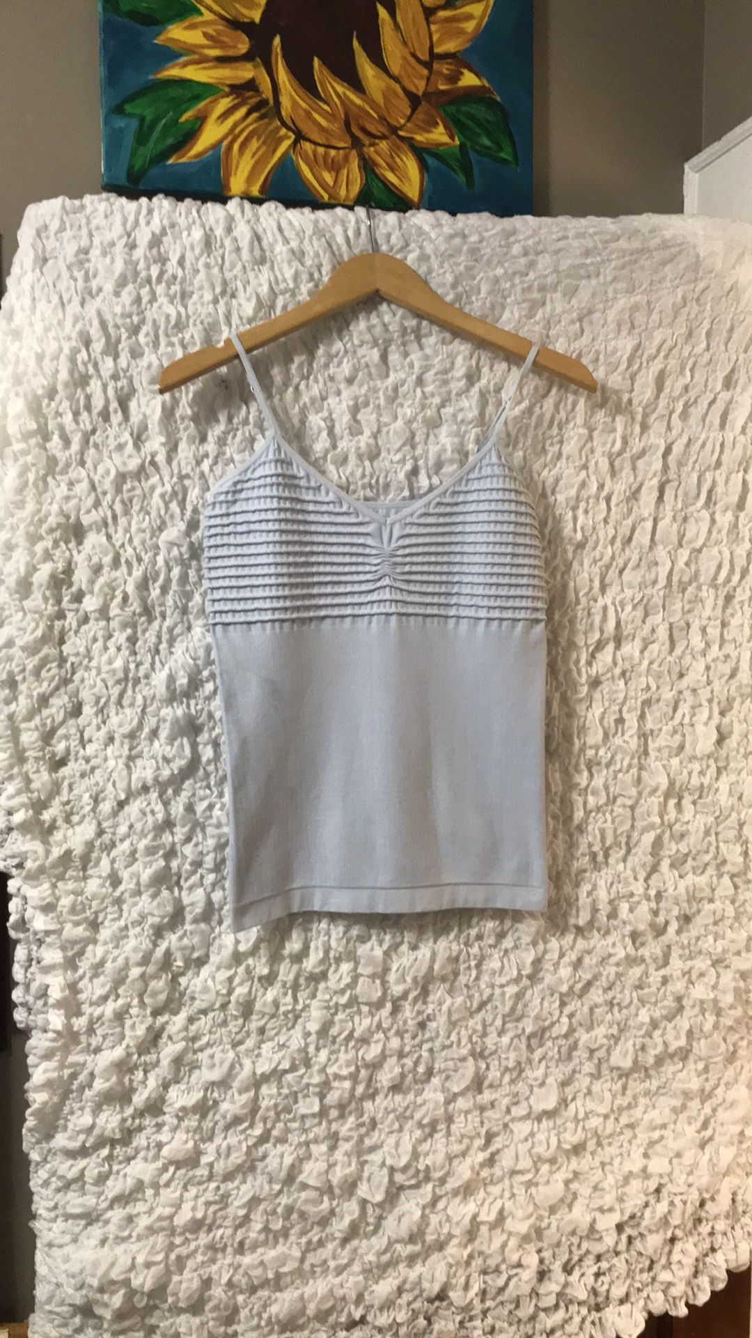 Venus: Periwinkle Pleated Adjustable Cami, Size: X Large