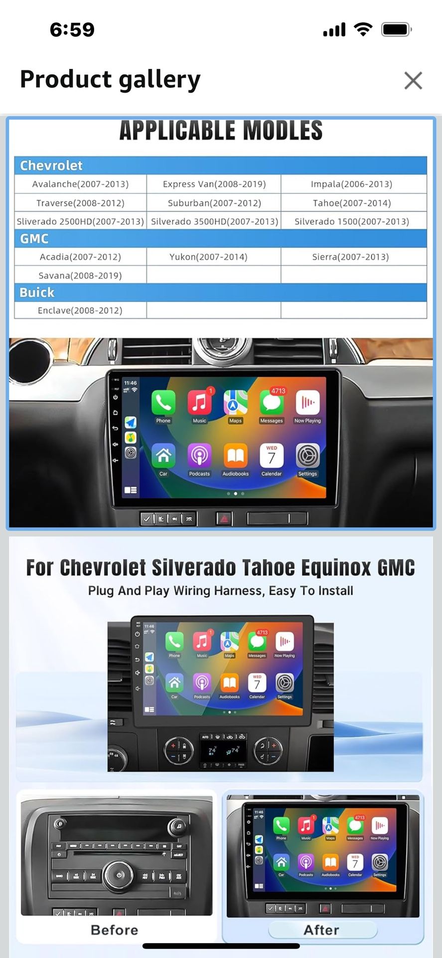 Tablet Radio For GM 2007-2013 Plug And Play