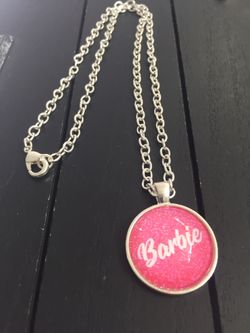 20” Domed Crystal Barbie Cabachon Necklace/ Free Gift with this order!