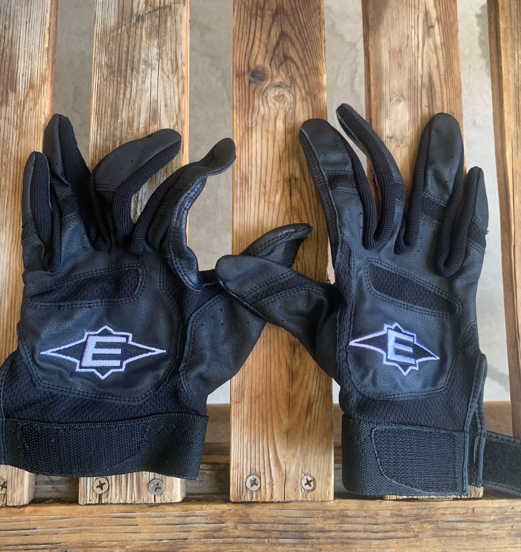 Men’s Boys Easton Baseball Batting Gloves Black 