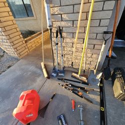 Yard Tools, Tool Box, Gas Tank & More. 