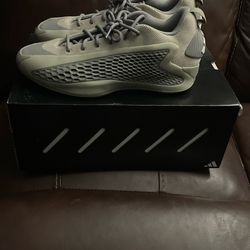 Adidas Anthony Edward’s 1 Low Metallic Grey Shoes. Size 10