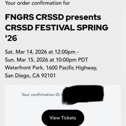 CRSSD Festival 3 Tickets (Saturday Only)
