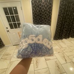 Sp5der Hoodie Web “sky Blue “ 