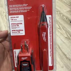 Brand new Milwaukee Non-Contact Voltage and GFCI Receptacle Premium Test Kit