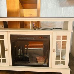 MOVING SELL! EVERYTHING MUST GO! AS IS! Sectional -Huntley 59 in. Media Electric Fireplace in White-**EVERYTHING MUST GO BY MAY 1ST-GIVE BEST OFFER**