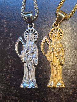 Santa muerte de acero Inoxidable