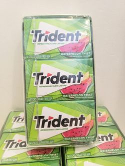 Trident Watermelon Twist Sugar-Free Chewing Gum Box of 12 packs