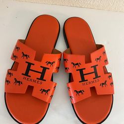 Hermes Men Slides Size 8 9 