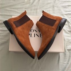 Donald Pliner Chelsea Boots Caramel Calf Suede Size 10.5