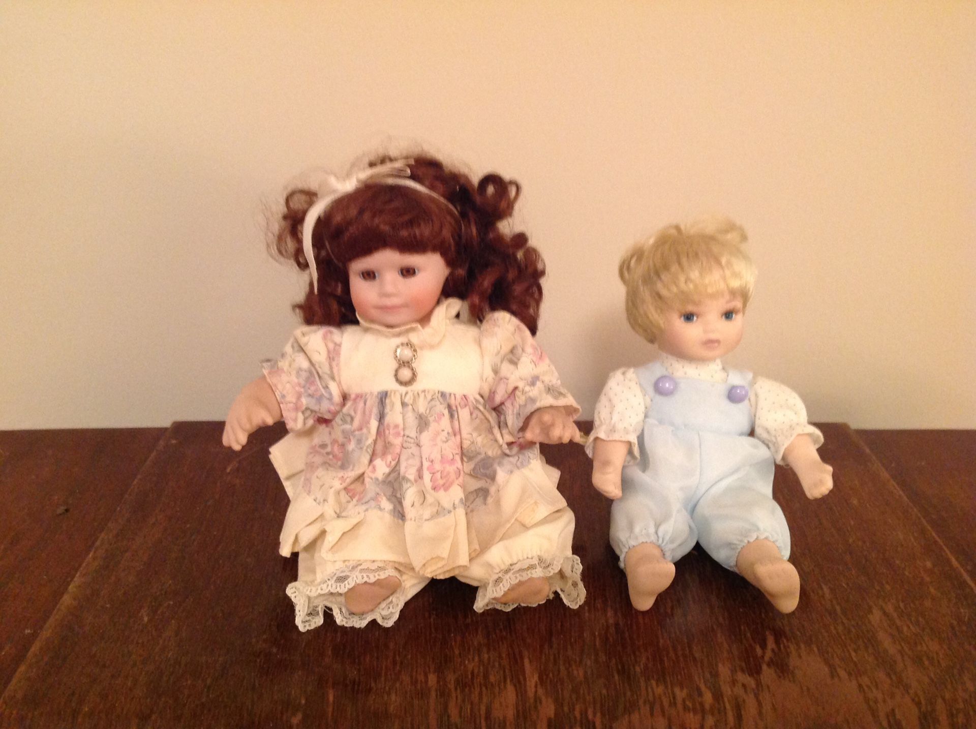 Cute set porcelain dolls