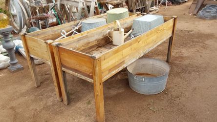 Two Wood Planter Boxes / Raised Garden Beds - $75 Each