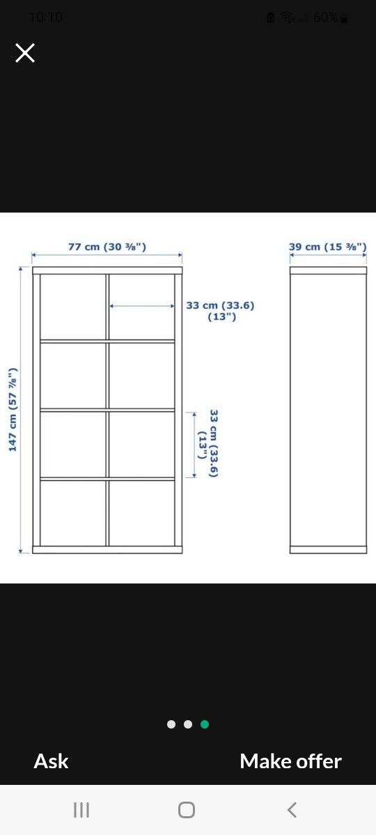 Ikea Expedit/Kallax 4x2 Cube Shelf with Extension Table for Sale in Los