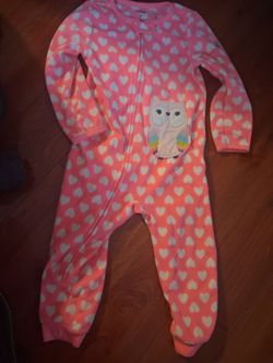 Girls size 3T pink hearts onesie outfit