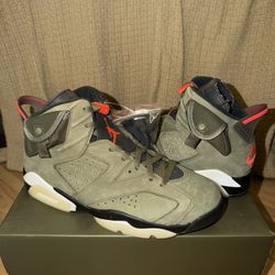 2019 Travis Scott x Air Jordan 6 Retro 'Olive' Size 9.5